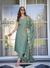 Rakshiti Roman Silk Embroidery Work Kurti With Bottom Dupatta Exporters In India